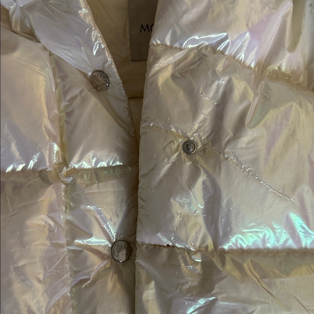 Moncler Iridescent Cream Puffer Jacket - Picture 9 of 17